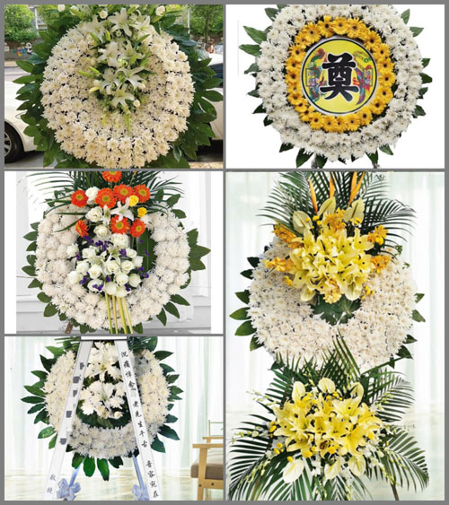 四川成都彭州市濛阳镇白土河村花圈速递